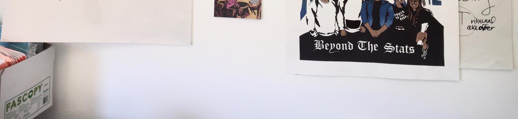 Image of research brainstorms and art